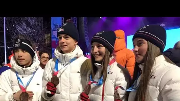 Les supporters comtois à la remise des médailles olympiques de la jeunesse