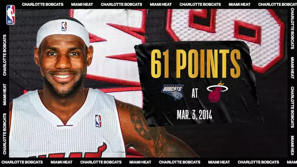 LeBron scores career-high & Miami Heat record 61 PTS vs Charlotte | March 3, 2014 | #NBATogetherLive