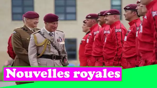 Le prince Charles partage le premier désastre de parachutage qui reste bloqué «à l'envers»