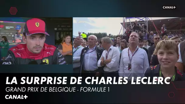 Leclerc apprend sa pénalité à notre micro - Grand Prix de Belgique - F1