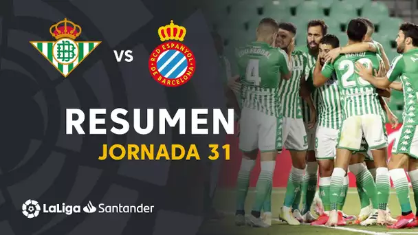 Resumen de Real Betis vs RCD Espabnyol (1-0)