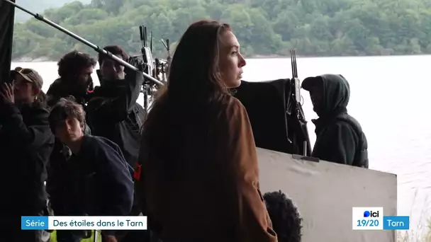 Laura Smet et Tomer Sisley en tournage dans le Tarn pour la série "Surface"