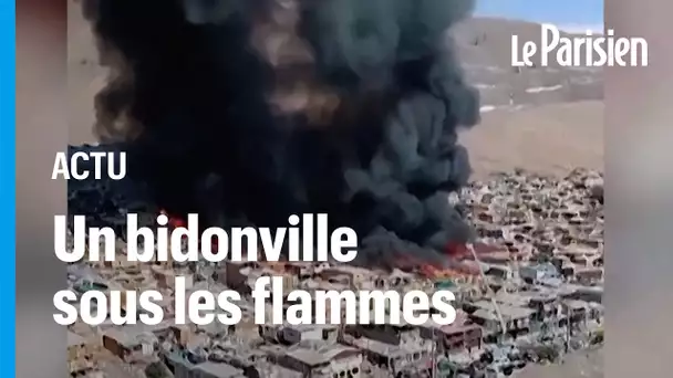 Chili : un méga incendie détruit 100 habitations dans un bidonville