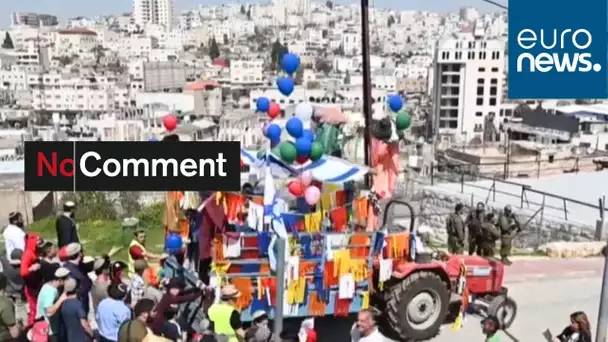 Fête juive de Pourim : carnaval dans les rues d'Hébron