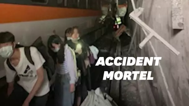 Un train déraille dans un tunnel à Taïwan, au moins 36 morts