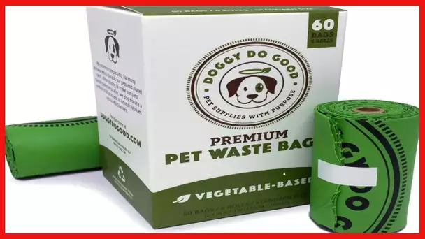 Certified Home Compostable Dog Poop Bags | Dog Waste Bags | Unscented, 38% Vegetable-Based