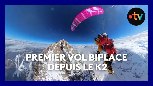 Premier vol biplace depuis le K2 : Liv Sansoz et Bertrand Roche racontent leur exploit