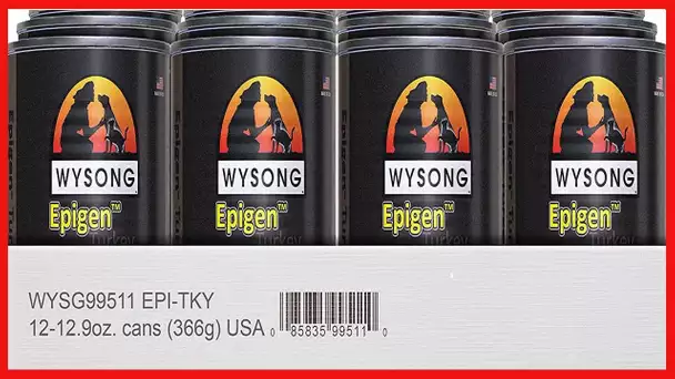 Wysong Epigen Turkey Canine/Feline Canned Formula Dog/Cat/Ferret Food, Twelve- 12.9 Ounce Cans