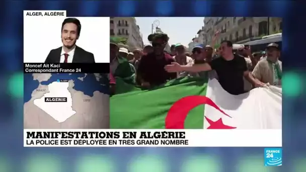 24e vendredi de manifestation à Alger, au milieu d'un fort déploiement policier