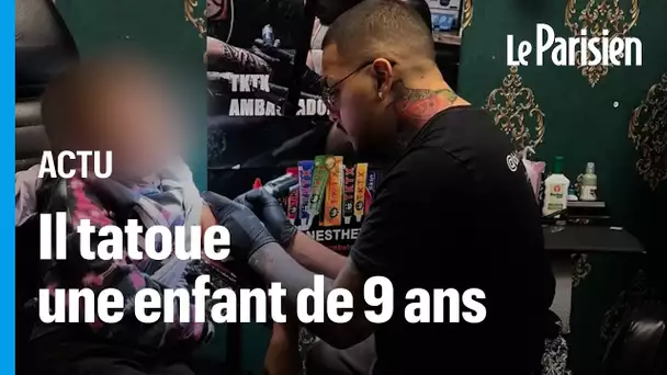 Une petite fille de 9 ans se fait tatouer un drapeau américain, le tatoueur critiqué