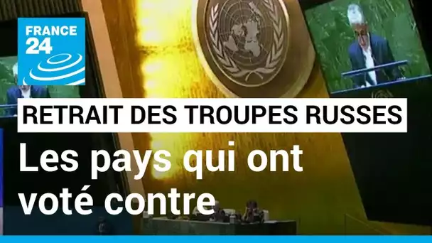 Vote à l'ONU : les pays qui ont voté contre le retrait des troupes russes en Ukraine • FRANCE 24