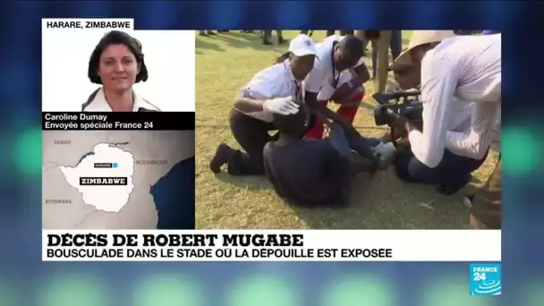 Bousculade dans le stade où la dépouille de Robert Mugabe est exposée