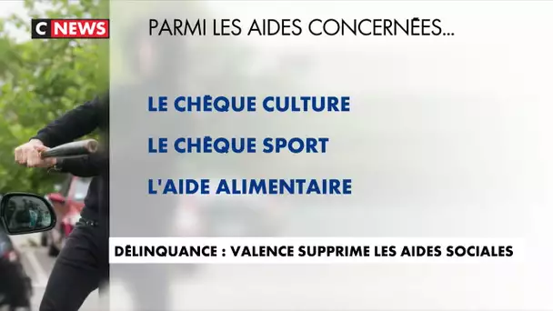 Délinquance : Valence supprime les aides sociales