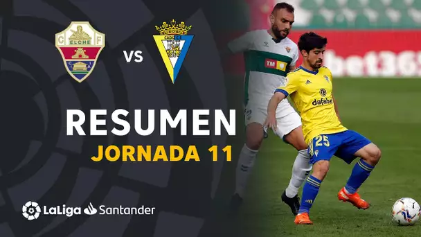 Resumen de Elche CF vs Cádiz CF (1-1)