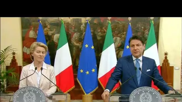 Ursula von der Leyen en visite en Italie