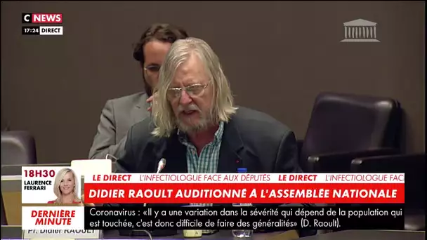 Audition de Didier Raoult : «Le confinement est un domaine politique qui m'échappe»