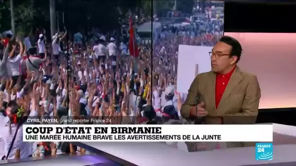 Coup d'État en Birmanie : une marée humaine brave les avertissements de la junte