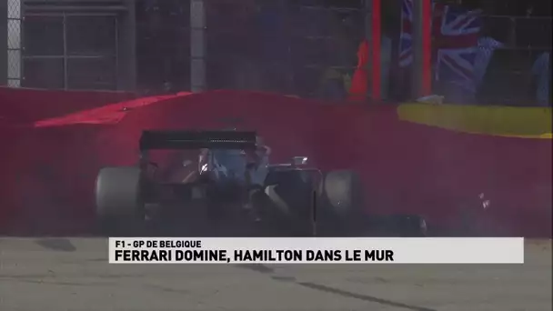 Ferrari domine, Hamilon dans le mur !