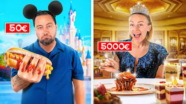 ON MANGE AVEC 50€ VS 5000€ À DISNEY