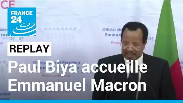 REPLAY - Le président camerounais Paul Biya accueille son homologue français Emmanuel Macron