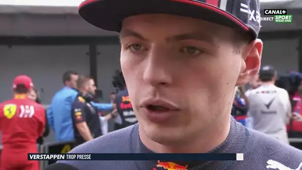 Réaction de Verstappen