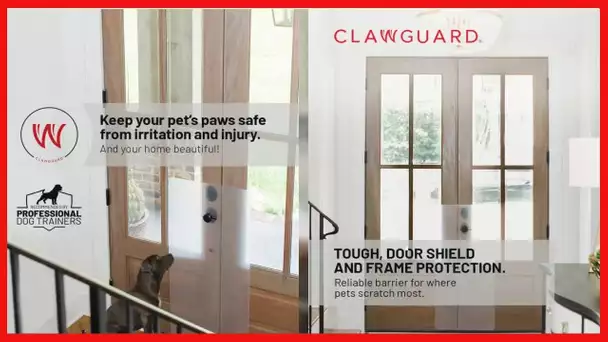 Heavy Duty CLAWGUARD - The Ultimate Door Scratch Shield, Frame & Wall Scratch Protection Barrier