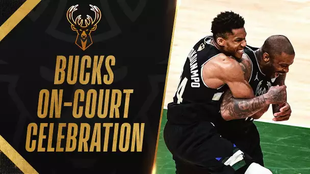 Bucks Full On-Court Celebration! 🎉