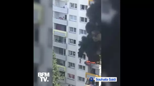 La jeune femme ayant filmé le sauvetage de deux enfants lors d'un incendie à Grenoble témoigne