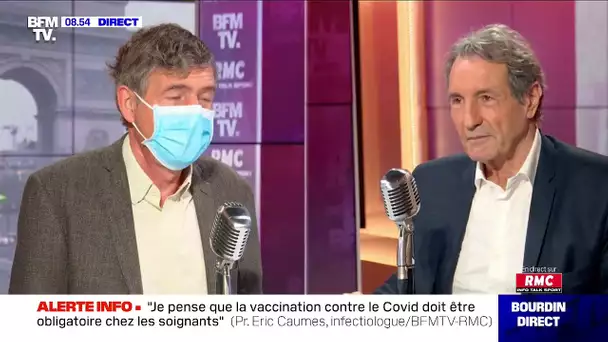 Le professeur Eric Caumes face à Jean-Jacques Bourdin sur RMC et BFMTV