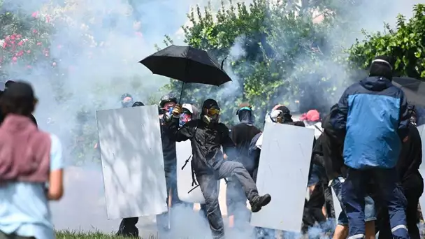 Anti-bassines : brefs affrontements lors de la manifestation à La Rochelle, des dégradations cons…