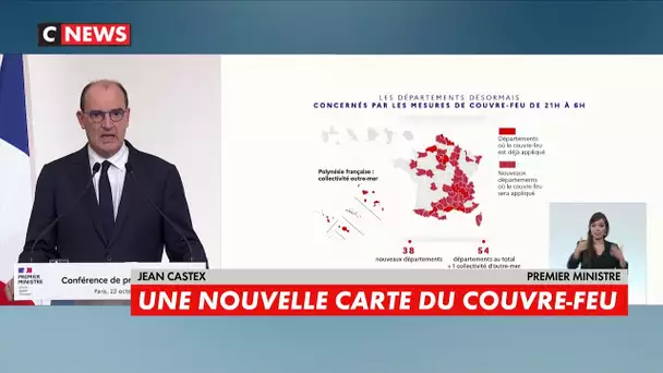 J.Castex annonce une nouvelle carte du couvre-feu