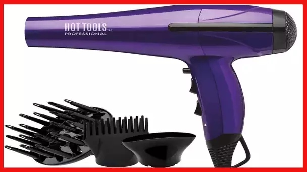 Hot Tools Pro Artist 1875W Turbo Ceramic + Ionic Hair Dryer | Fast Dry, Lightweight