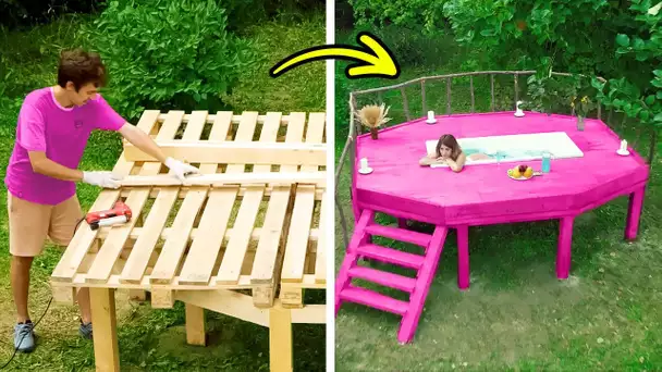 Plongez dans le plaisir d'un jacuzzi bricolé dans votre jardin !