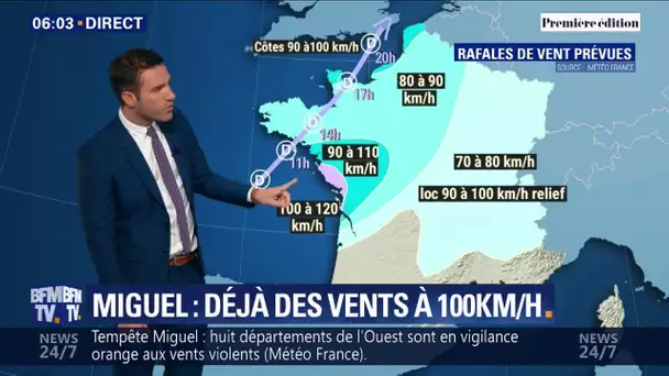 Où la tempête Miguel va-t-elle sévir ce vendredi?