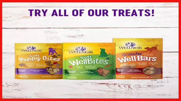 Wellness Crunchy Puppy Bites Natural Grain-Free Treats for Training, Dog Treats with Real Meat