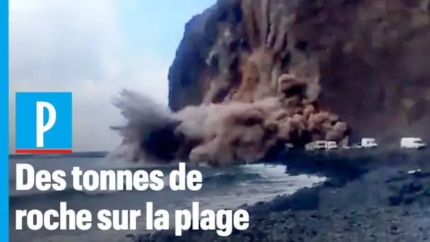 Espagne : une falaise s'effondre sur des camping-cars en bord de plage