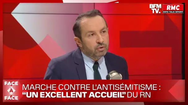 Sébastien Chenu se réjouit d'un "excellent accueil" du RN lors de la marche contre l'antisémitisme