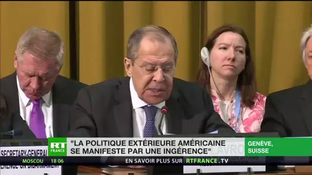 Conférence de désarmement : intervention de Sergueï Lavrov