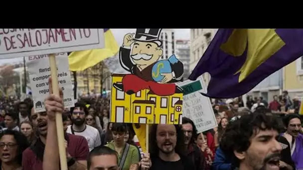 "Un logement pour tous !" : les Portugais manifestent contre les prix de l'immobilier