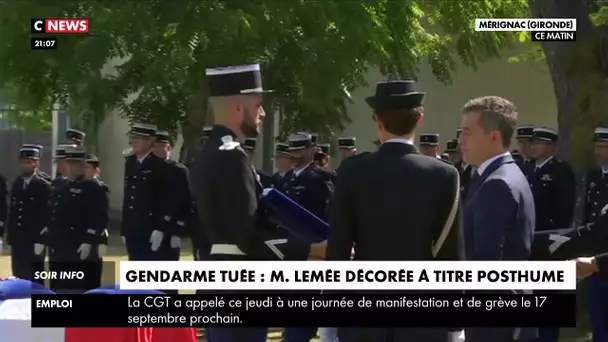 Gendarme tuée : Mélanie Lemée décorée à titre posthume