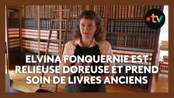 Elvina Fonquernie, relieuse doreuse à Besançon