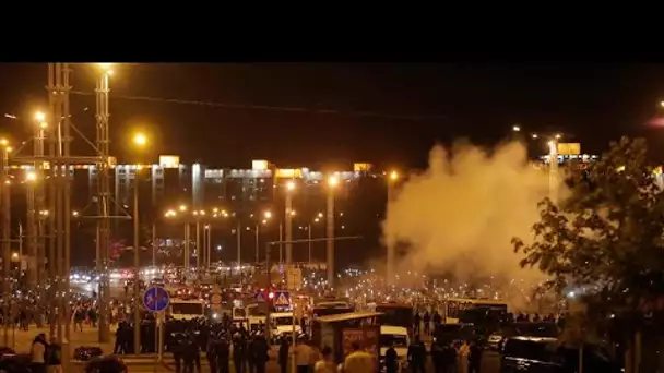 En Biélorussie, des manifestants dispersés par la police après une présidentielle tendue