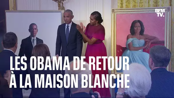 Barack et Michelle Obama de retour à la Maison Blanche pour dévoiler leurs portraits officiels