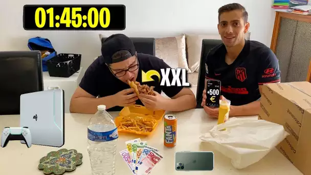 SI IL FINIT CE KEBAB XL EN 2MIN IL GAGNE PLEINS DE CADEAUX 🎁😱(0 a 500€)