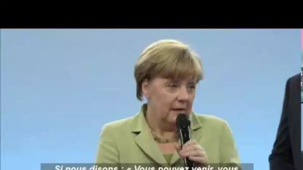 Angela Merkel fait pleurer une jeune immigrée et tente de la consoler