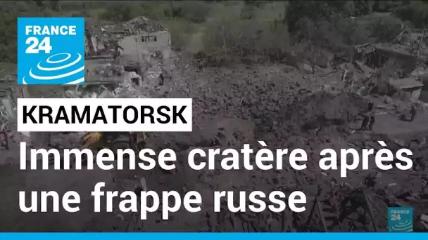 Kramatorsk : immense cratère et destructions dans une zone résidentielle après une frappe russe