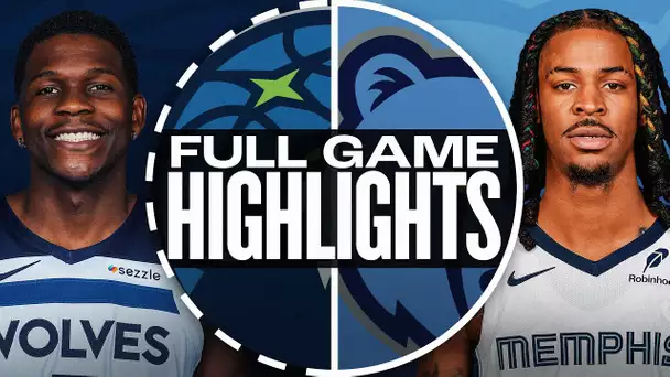 TIMBERWOLVES at GRIZZLIES | FULL GAME HIGHLIGHTS | January 20, 2025