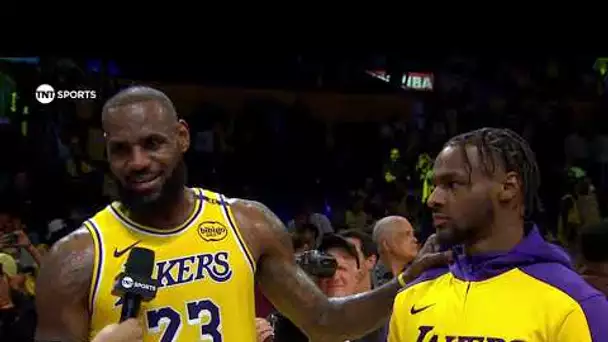 LeBron & Bronny James' Post-Game Interview after They Make NBA History! 🔥| October 22, 2024