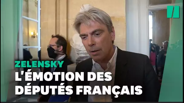 L'émotion des députés français devant le discours de Zelensky