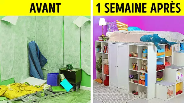 INCROYABLES IDÉES POUR RÉNOVER UNE CHAMBRE || LIT PLATEFORME DIY QUI VA TE SURPRENDRE